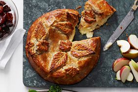 Baked Brie with boozy fruit