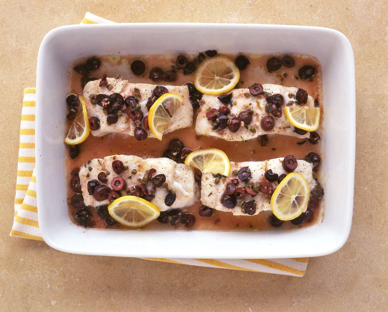 baked cod with olives