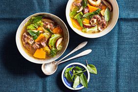 beef pumpkin shiitake soup