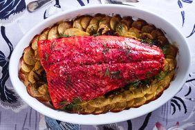 beet dill wild roasted salmon