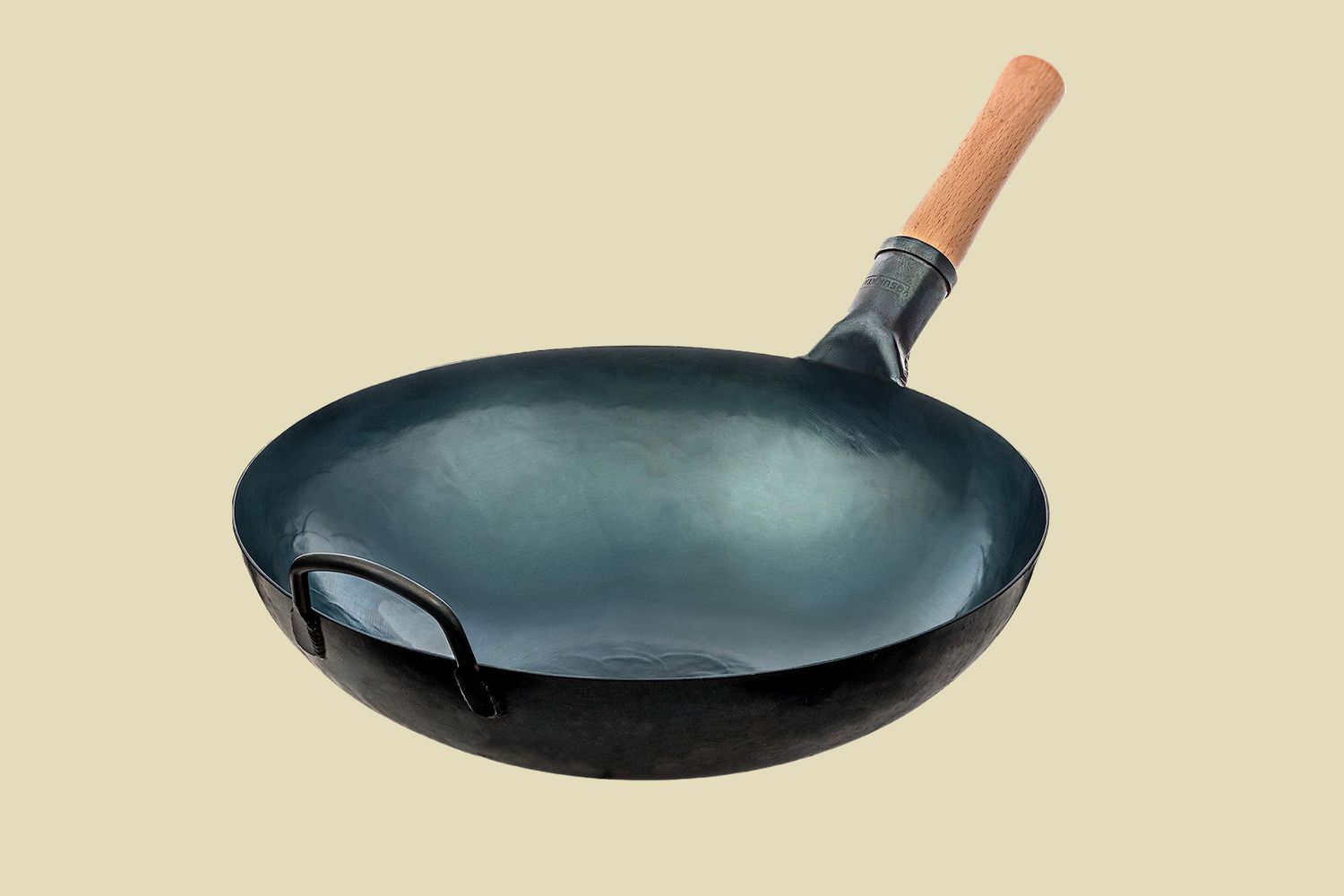 YOSUKATA Blue Round Bottom Wok Pan