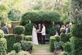 beverly steve wedding ceremony in garden