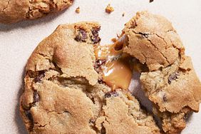 Caramel Stuffed Chocolate Chip Cookies