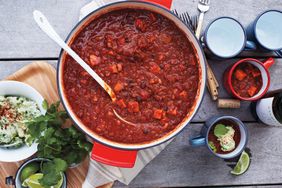 Chili with Cilantro, Limes, etc.