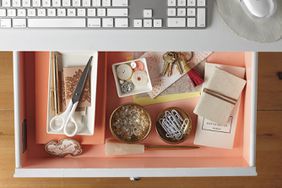 Organized desk drawer