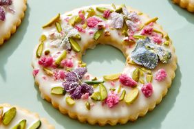 embellished wreath cookies