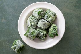 frozen spinach in bowl