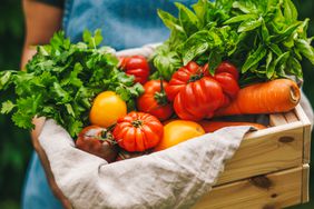 basket full of fruits and vegetables