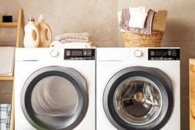 Washer and dryer in a laundry room