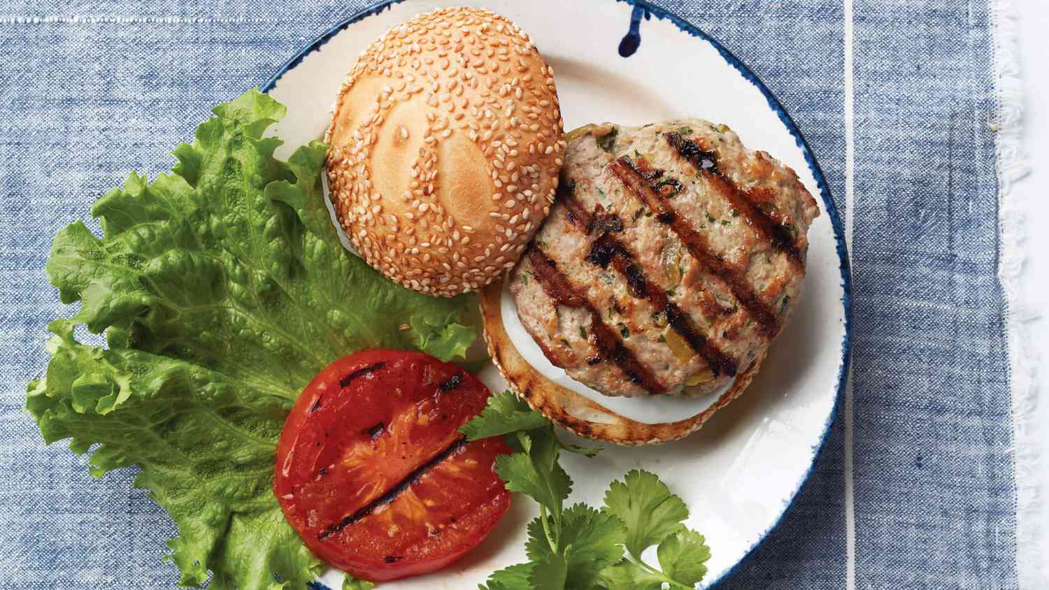 Green-Chile Chicken Burgers