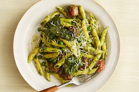 green pasta turkey meatballs