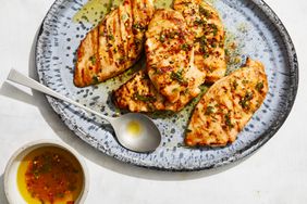 Grilled Chicken Breasts with Lemon-Thyme Sauce