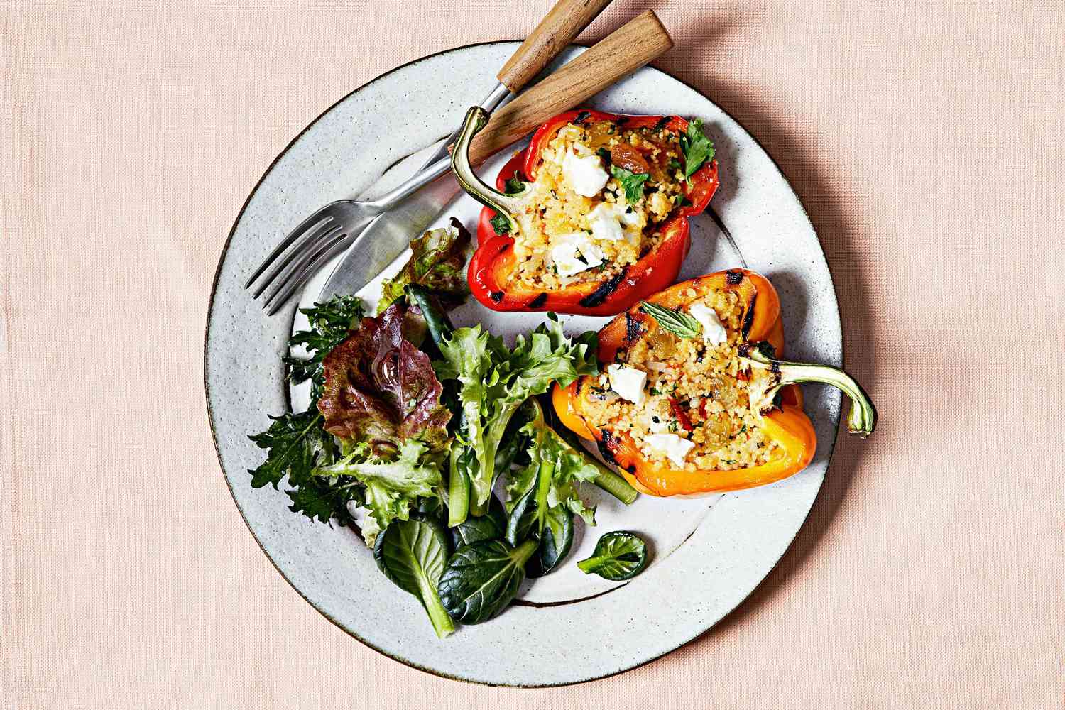 grilled vegetarian stuffed peppers for summer meal