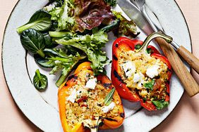 grilled vegetarian stuffed peppers