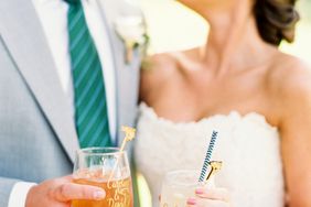 his and hers drinks cocktails perry vaile bride groom wedding smiles