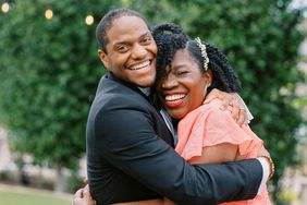 groom hugging his mother