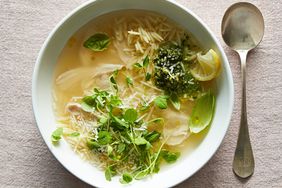 lemony pesto chicken soup