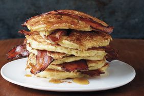 bacon pancakes on plate