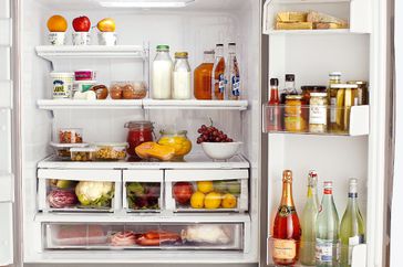 Inside of an organized fridge