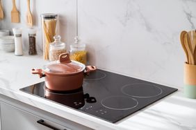 Induction stove top in pretty kitchen