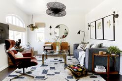 Modern living room with rug