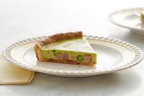 Pea and ham quiche