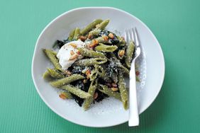 Penne Spinach Ricotta with Pine Nuts