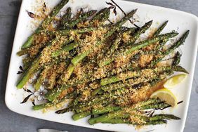 roasted asparagus with lemon breadcrumbs