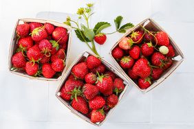 Strawberries in containers