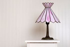 Pink tiffany style lamp