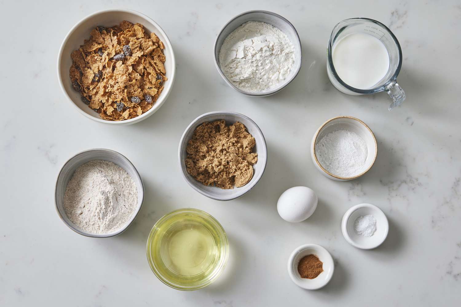 ingredients for raisin bran muffins