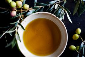 Olive oil and olive branches