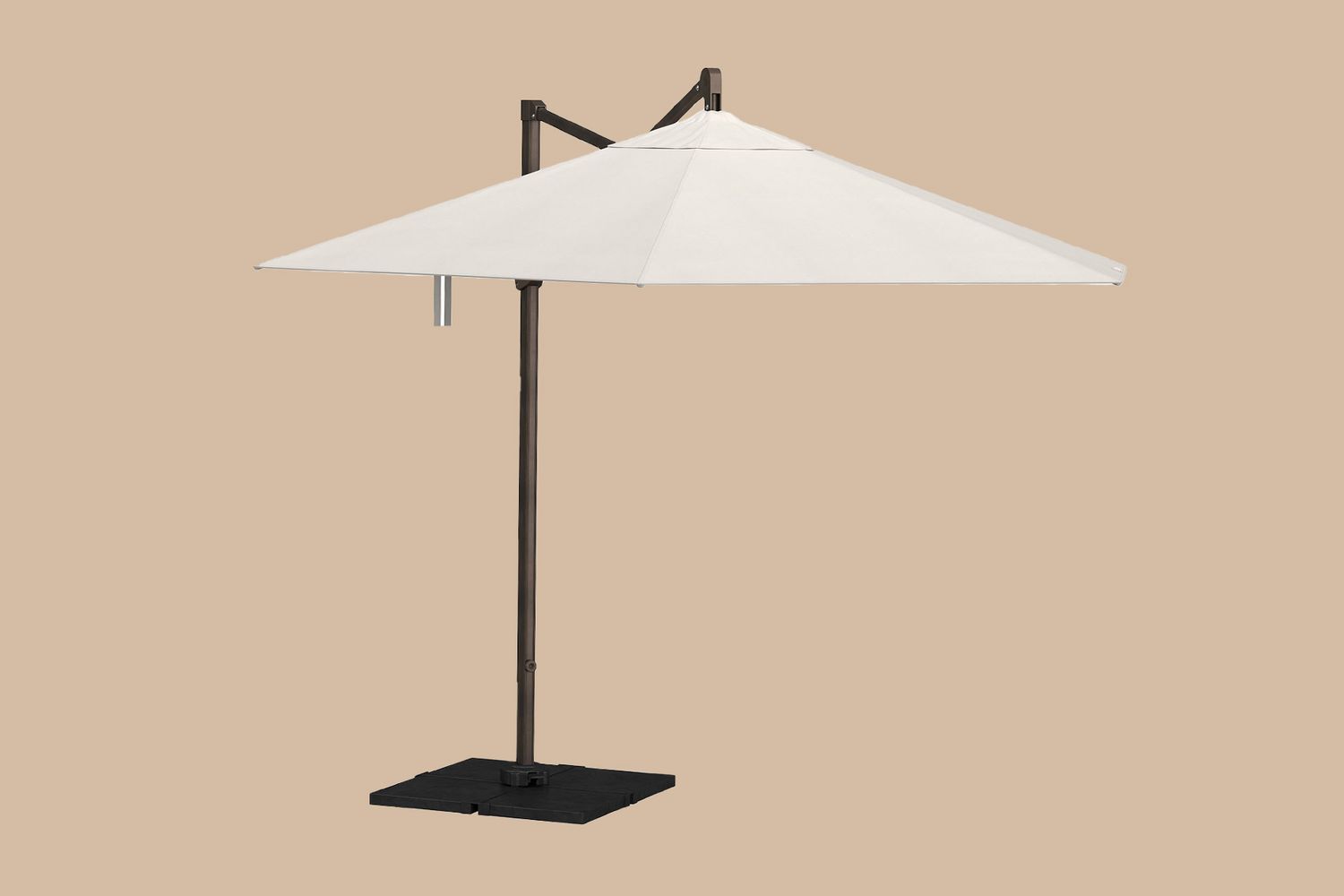 10' Round Cantilever Outdoor Patio Umbrella - Rustproof Aluminum Frame with Base