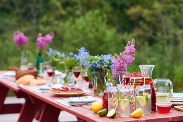 Outdoor party set up 