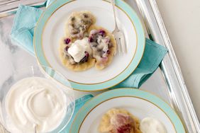 fruit pierogis with toppings