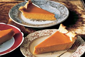 Slices of pumpkin pie