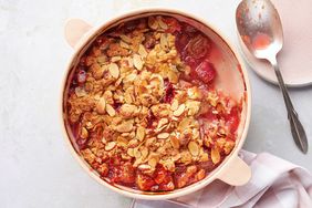 Rhubarb Apple Almond Cobbler