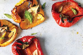 roasted peppers with garlic and herbs