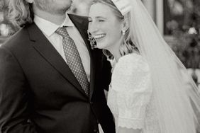 wedding couple portrait laughing