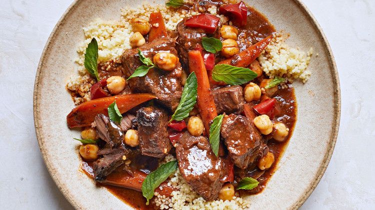 Spiced Beef Stew with Carrots and Chickpeas