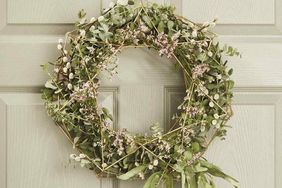 Wreath on front door