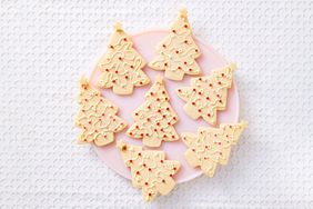 string light christmas tree cookies