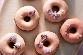 sugared flowered doughnuts