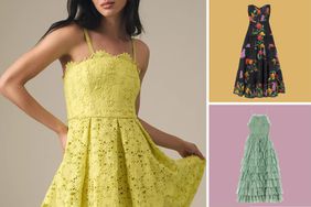 Composite of summer wedding guest dresses 