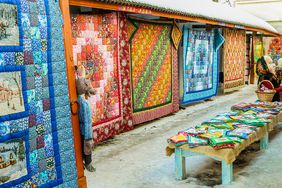 traditional quilts display