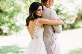 bride with father for first look